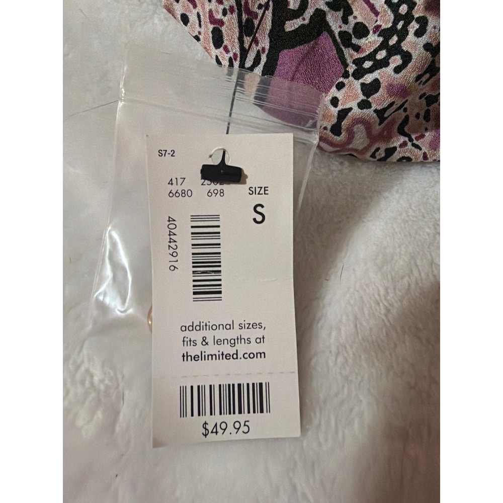The Limited Pink Purple Paisley Sleeveless High-Low Shell Blouse Top Small NWT - Picture 8 of 8